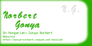 norbert gonya business card